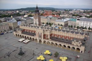 Rynek Głowny z wieży Mariackiej Kraków - Rynek Głowny